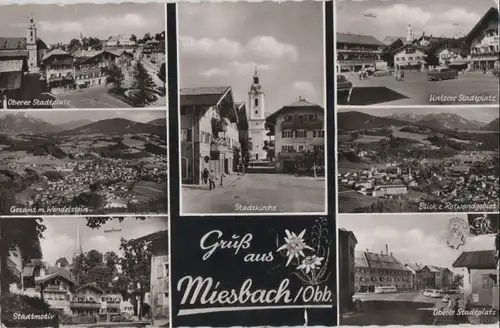 Miesbach - u.a. Blick zum Rotwandgebiet - 1965