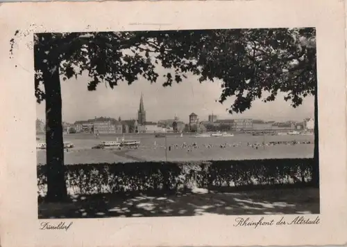 Düsseldorf - Rheinfront der Altstadt - 1954
