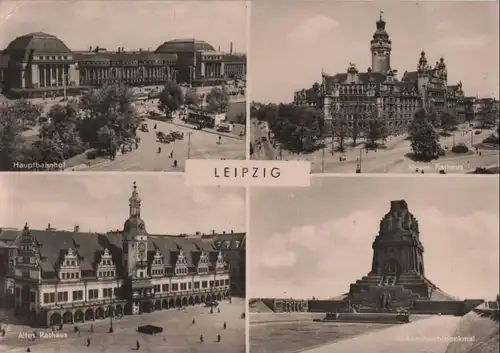 Leipzig - u.a. Völkerschlachtdenkmal - 1956