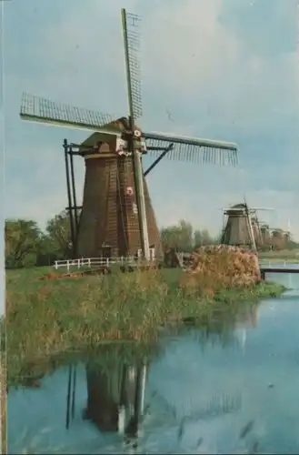 Niederlande - Niederlande - Molenwaard-Kinderdijk - Holländische Mühle - ca. 1960