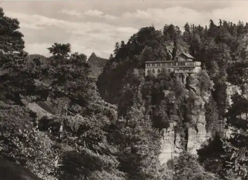 Kurort Oybin - Blick auf Berg und Gaststätte - 1971