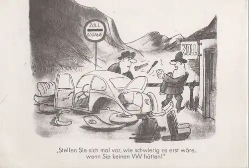 VW-Werbekarte Zoll