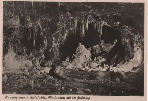 Saalfeld - Feengrotten, Märchendom mit der Gralsburg - 1955
