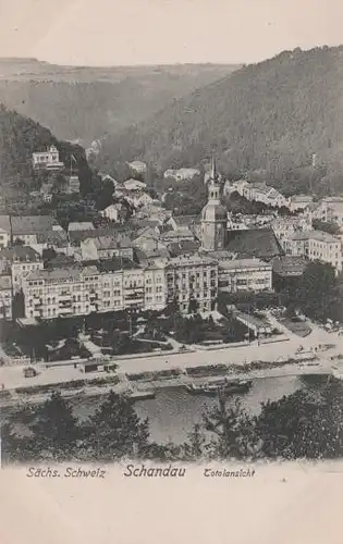 Bad Schandau - Sächs. Schweiz - Schandau - Totalansicht - ca. 1925