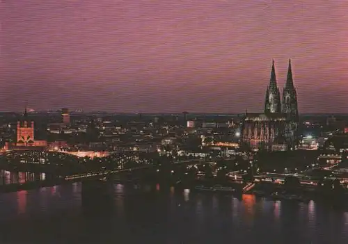Köln - Abendblick auf Dom - ca. 1985