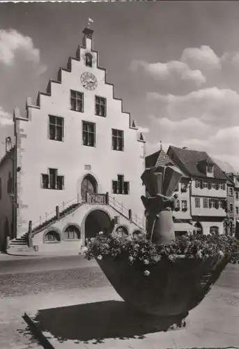 Karlstadt - Rathaus mit Glauberbrunnen - ca. 1965