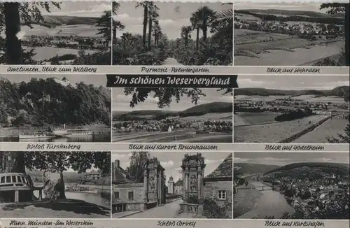 Wesergebirge - u.a. Blick auf Kurort Bruchhausen - 1956
