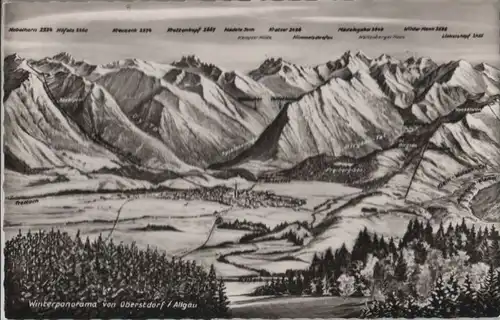 Oberstdorf - Winterpanorama - ca. 1955