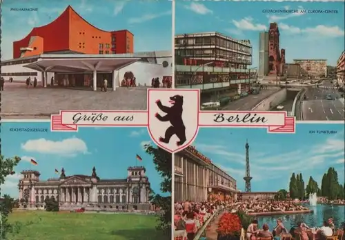 Berlin, Westteil - u.a. Gedächtniskirche - 1968