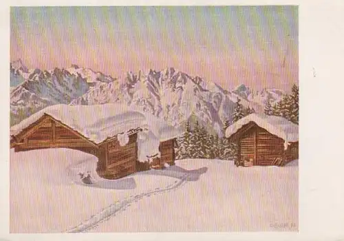 Verschneite Berge - ca. 1955