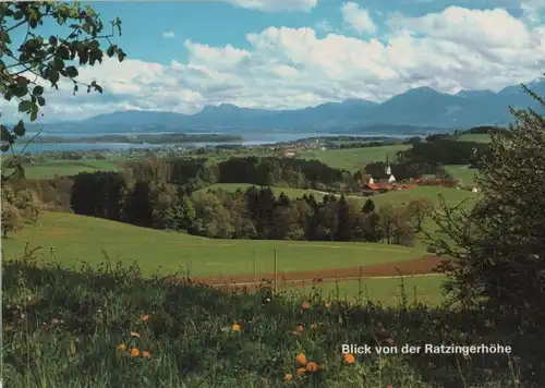 Chiemsee - Weingarten, Blick von der Ratzingerhöhe - 1988