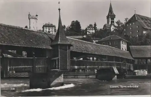 Schweiz - Schweiz - Luzern - Spreuerbrücke - ca. 1960