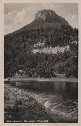 Sächsische Schweiz - Lilienstein, Elbansicht - ca. 1955