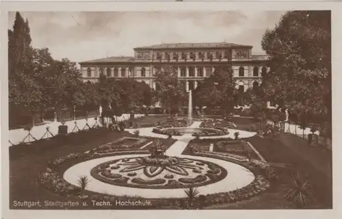 Stuttgart - Stadtgarten und Techn. Hochschule - ca. 1935