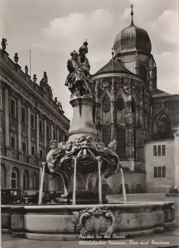 Passau - Wittelsbacher Brunnen, Dom und Residenz - 1966