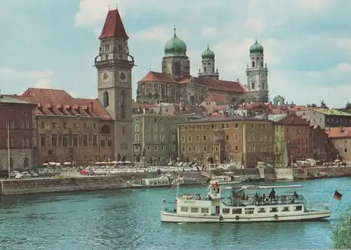 Passau - Partie an Donau mit Dom - ca. 1975