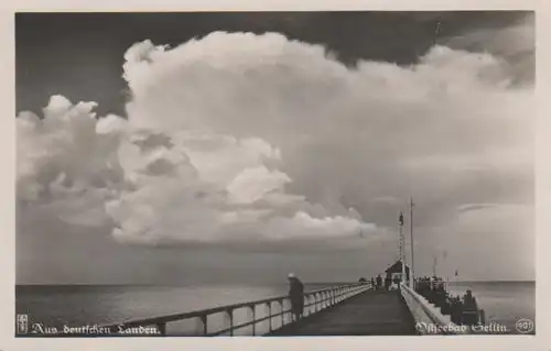 Ostseebad Sellin - Gewitterstimmung über Brücke - 1937