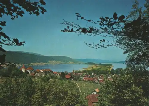 Schweiz - Schweiz - Erlach - am Bielersee mit St. Peters-Insel - ca. 1980