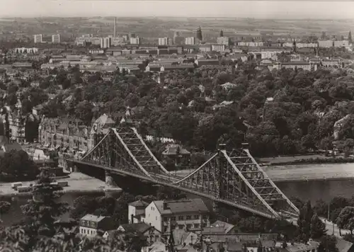 Dresden - Blick von der Loschwitzbrücke - ca. 1975