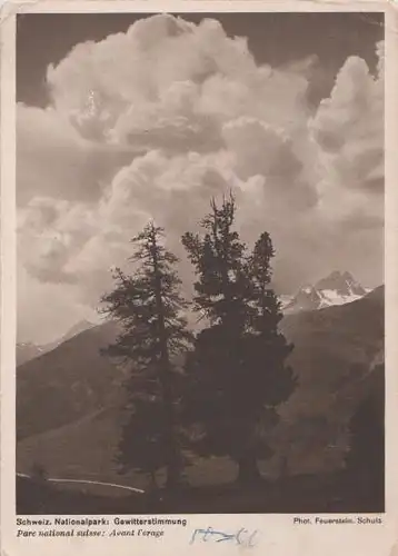 Schweiz - Schweiz. Nationalpark - Gewitterstimmung - 1934