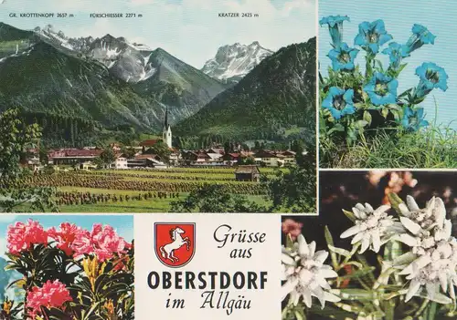 Oberstdorf - mit Alpenblumen - ca. 1980