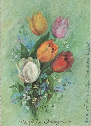 Herzliche Ostergrüße Blumen