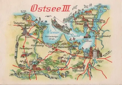 Ostsee - Übersichtskarte - ca. 1980
