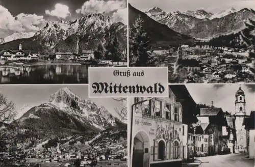 Mittenwald - 4 Teilbilder - ca. 1955