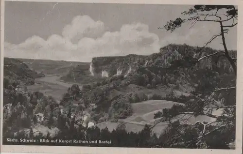 Rathen - mit Bastei - ca. 1955