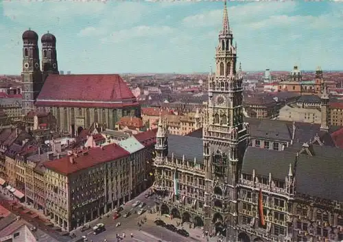 München - Rathaus u. Frauenkirche - 1962