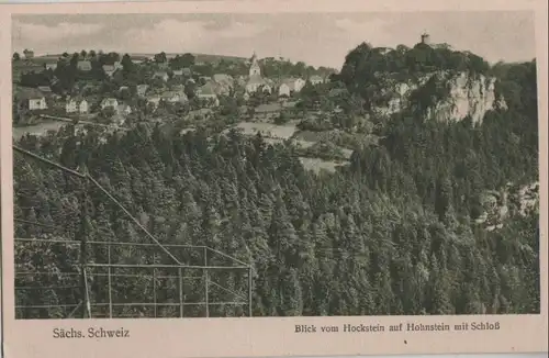 Sächsische Schweiz - Hohenstein vom Hockstein - ca. 1950