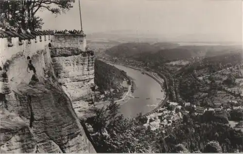 Königstein - Festung mit Elbtal - 1970