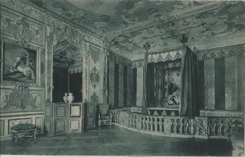 Oberschleißheim, Schloss Schleißheim - Schlafzimmer Kaiser Karl VII. - ca. 1935