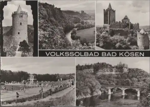 Bad Kösen - u.a. Ostturm von Burg Saaleck - ca. 1980