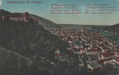 Heidelberg von der Terrasse - ca. 1925
