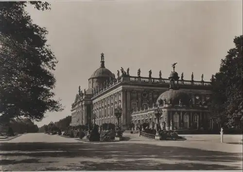 Potsdam - Neues Palais, Gesamtbild von Nordost - ca. 1950