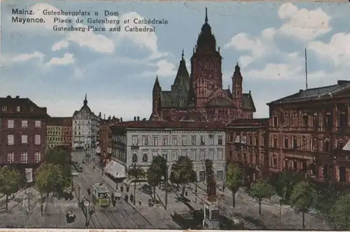 Mainz - Gutenbergplatz am Dom - ca. 1925