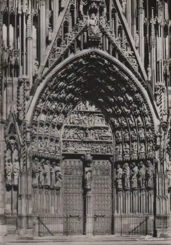 Frankreich - Frankreich - Strasbourg - La Cathedrale, Portail - ca. 1955