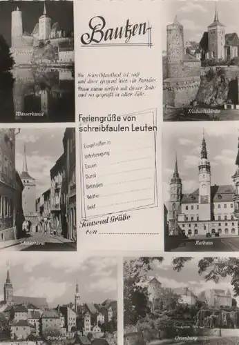 Bautzen - Wasserkunst, Schülerturm, Michaeliskirche, Rathaus, Petridom, Ortenburg - 1958