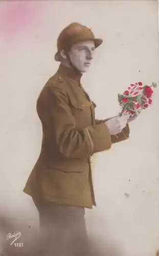 Mann mit Blumen - ca. 1925