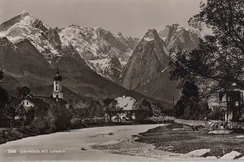 Garmisch-Partenkirchen - mit Loisach - 1966