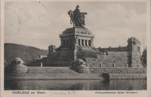 Koblenz - Provinzialdenkmal Kaiser Wilhelm I. - 1927