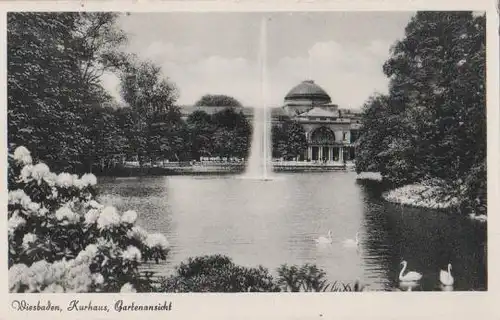 Wiesbaden Kurhaus Gartenansicht - ca. 1955