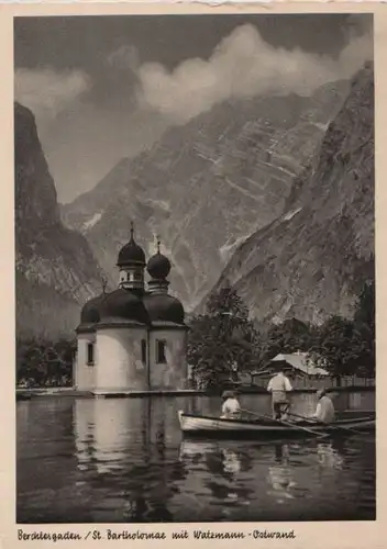 Schönau - St. Bartolomä - mit Watzmann-Ostwand - ca. 1965