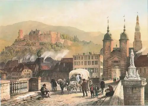 Heidelberg - Alte Brücke und Schloss - ca. 1975