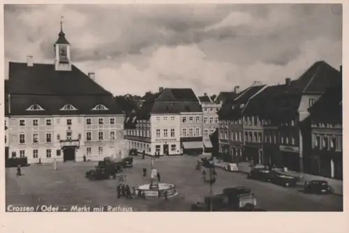 Crossen an der Elster - Markt mit Rathaus