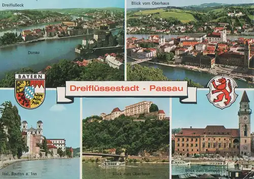 Passau - u.a. Blick zum Oberhaus - ca. 1980