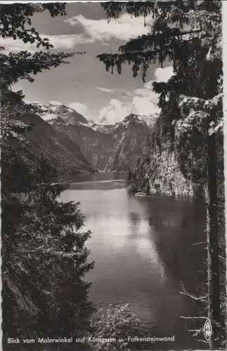 Königssee - Blick vom Malerwinkel auf Falkensteinwand - ca. 1960