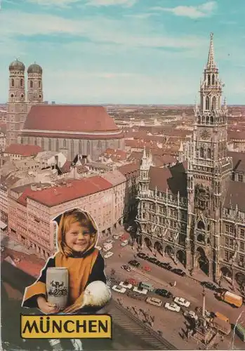 München - Rathaus und Frauenkirche - 1973