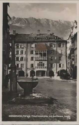 Österreich - Österreich - Innsbruck - Friedrichstraße mit Goldenem Dachl - ca. 1950